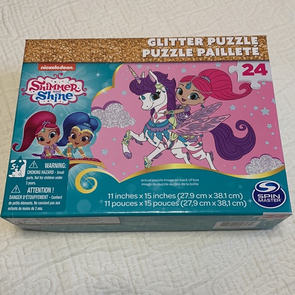 24-Piece Shimmer & Shine Glitter Puzzle by Nickelodeon & SpinMaster - Picture 1 of 11